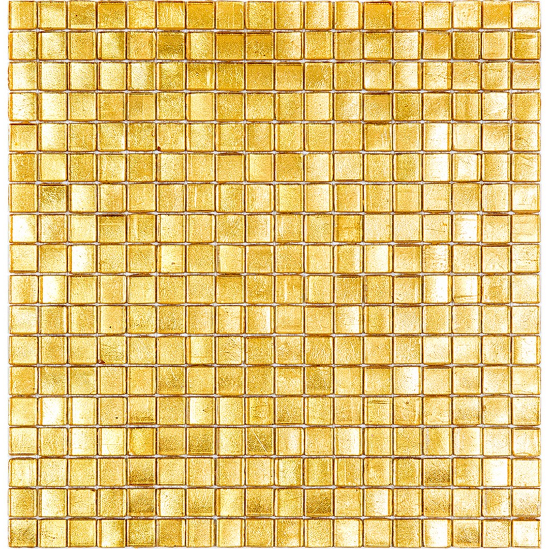 MiR Solid Color Nibble Yellow 11.6" x 11.6" Glass 0.6" Mosaic