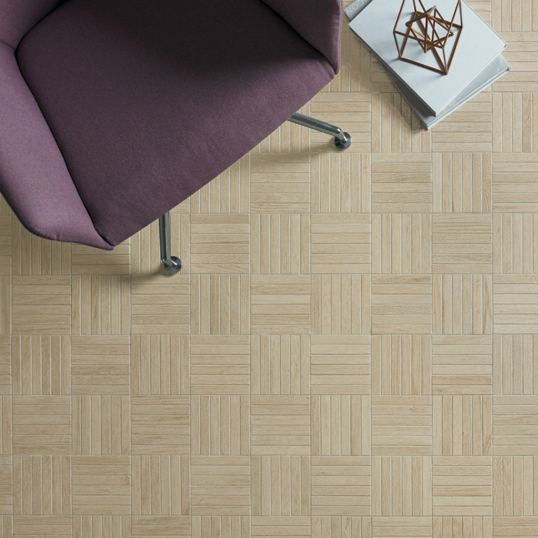 Crossville-Nest-12-x-12-Unpolished-Porcelain-1x6-Mosaic-Mindful-Olive-&-Oak-Mix