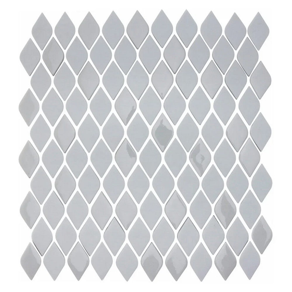 Lungarno Northern Lights 11.10" x 11.61" Pressed Glass Raindrop Mosaic