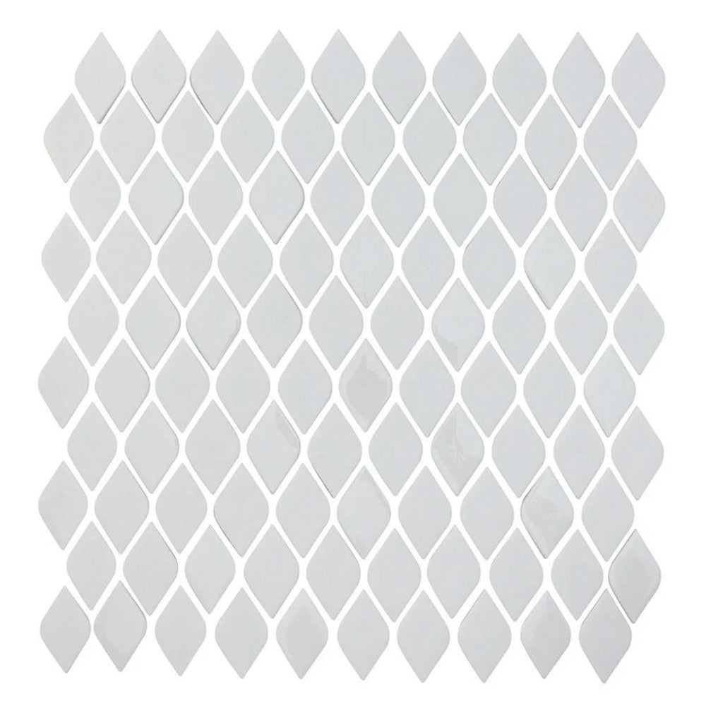 Lungarno Northern Lights 11.10" x 11.61" Pressed Glass Raindrop Mosaic