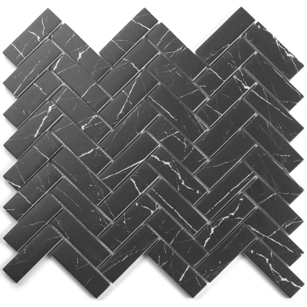 MiR Nantucket 11" x 12.6" Glass Herringbone Mosaic
