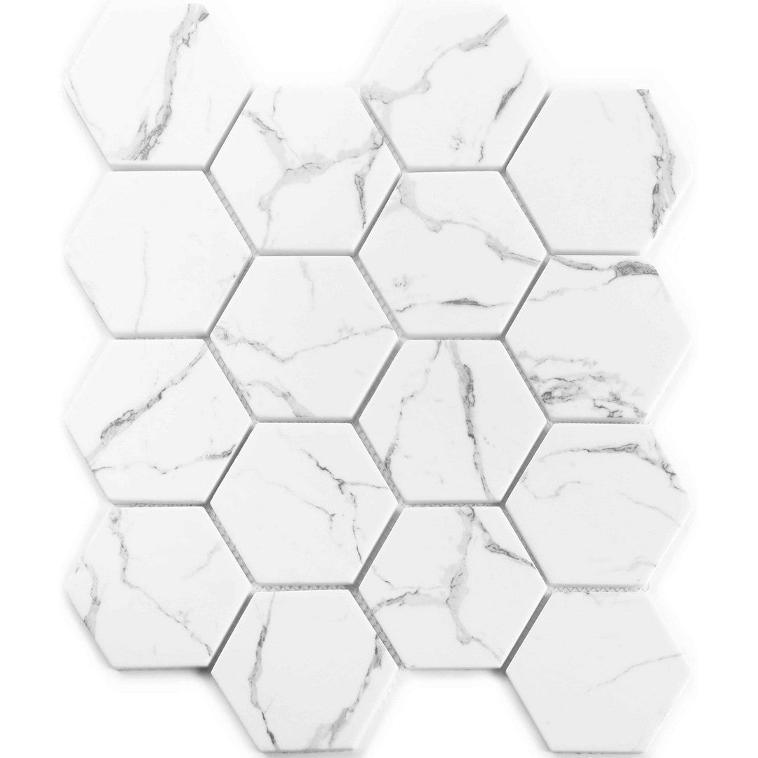 MiR Nantucket 10.2" x 11.7" Glass Hexagon Mosaic