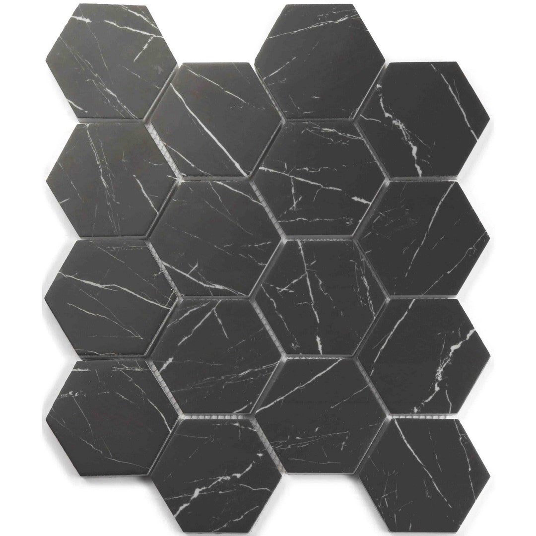 MiR Nantucket 10.2" x 11.7" Glass Hexagon Mosaic