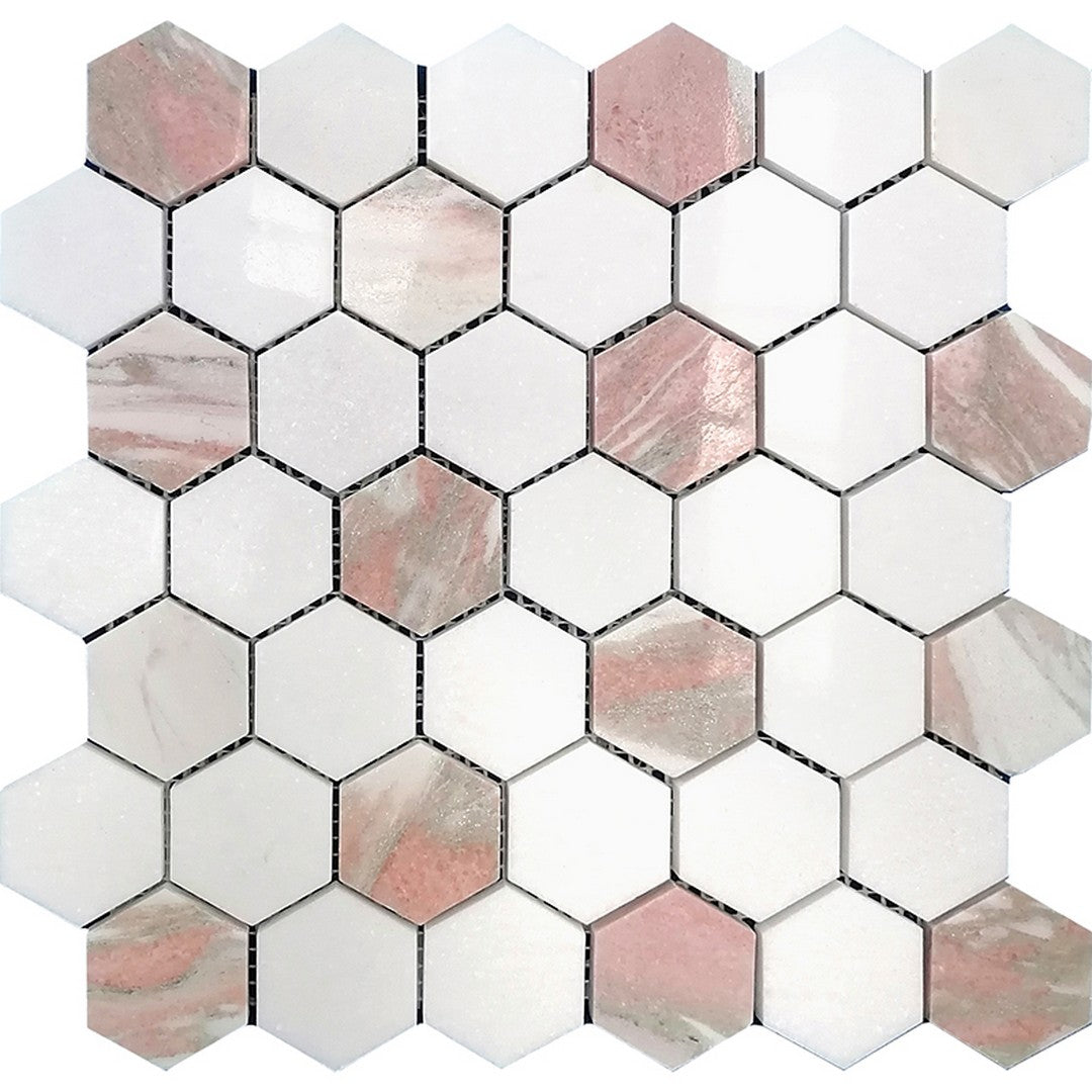 MiR Norway 11.8" x 11.8" Natural Stone 1.9" Hexagon Mosaic