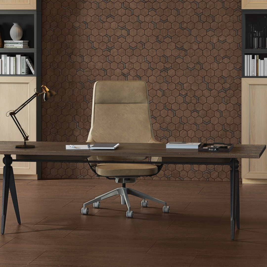 Crossville-Native-Metal-11-x-12-Unpolished-Porcelain-2-Hexagon-Mixed-Mosaic-Copper-Deposit-With-Iron