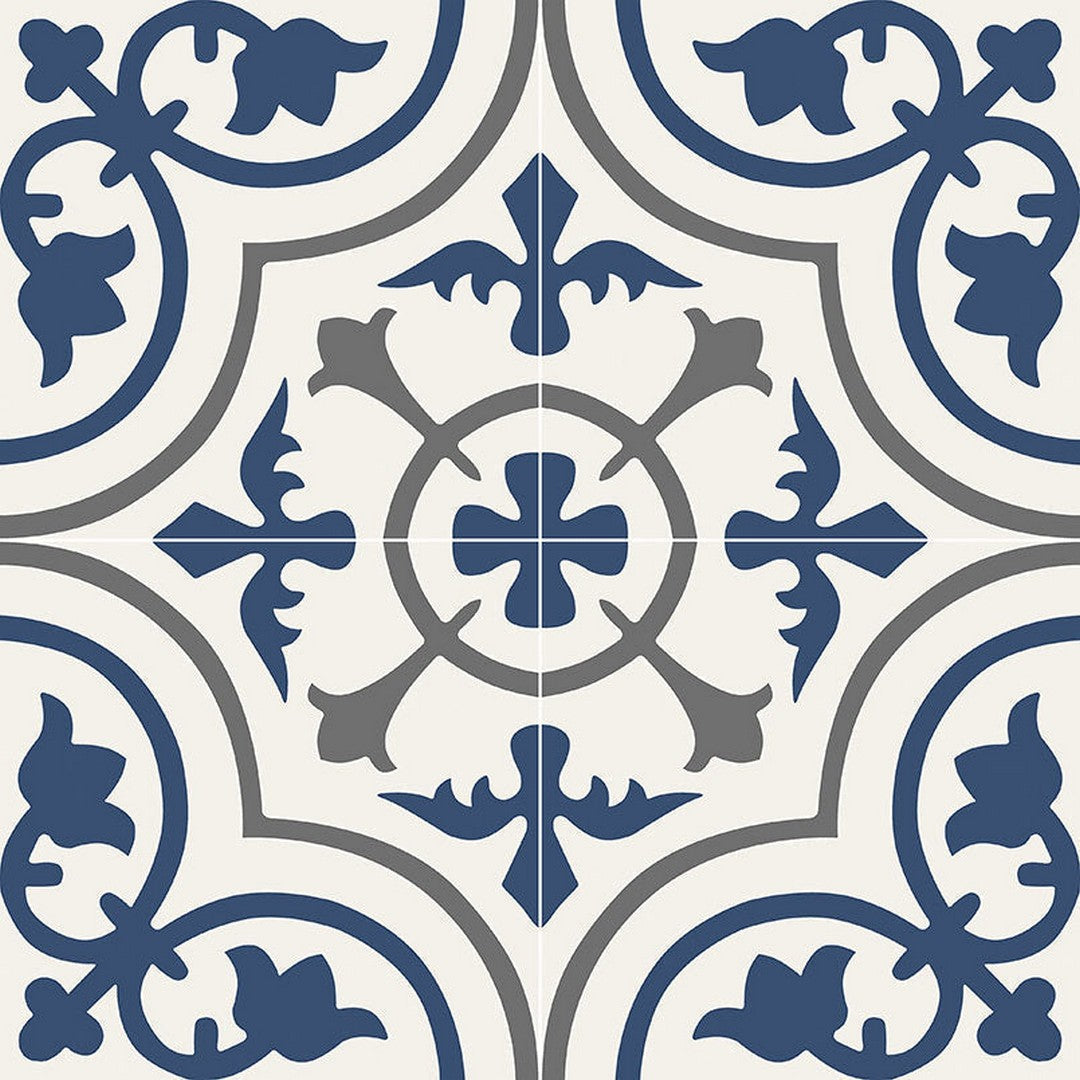 MS International Kenzzi 8" x 8" Matte Glaze Porcelain Encaustic Wall Tile