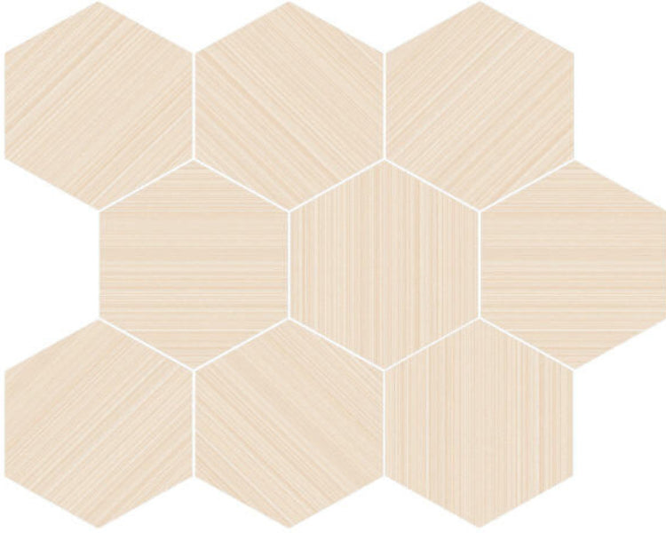 Happy Floors Neostile 2.0 11.5" x 14" Interlocking Matte Porcelain Hexagon Mosaic