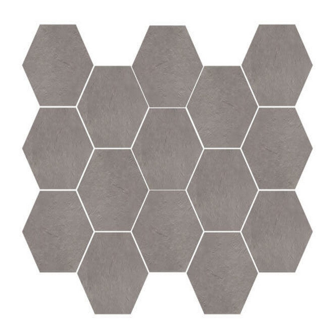 Happy Floors Newton 10" x 14" Interlocking Natural Porcelain Hexagon Mosaic