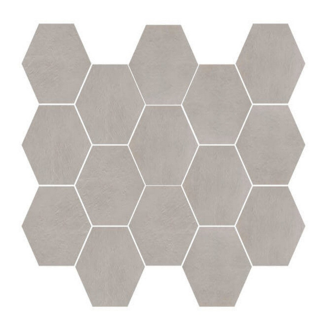 Happy Floors Newton 10" x 14" Interlocking Semi-Polished Porcelain Hexagon Mosaic