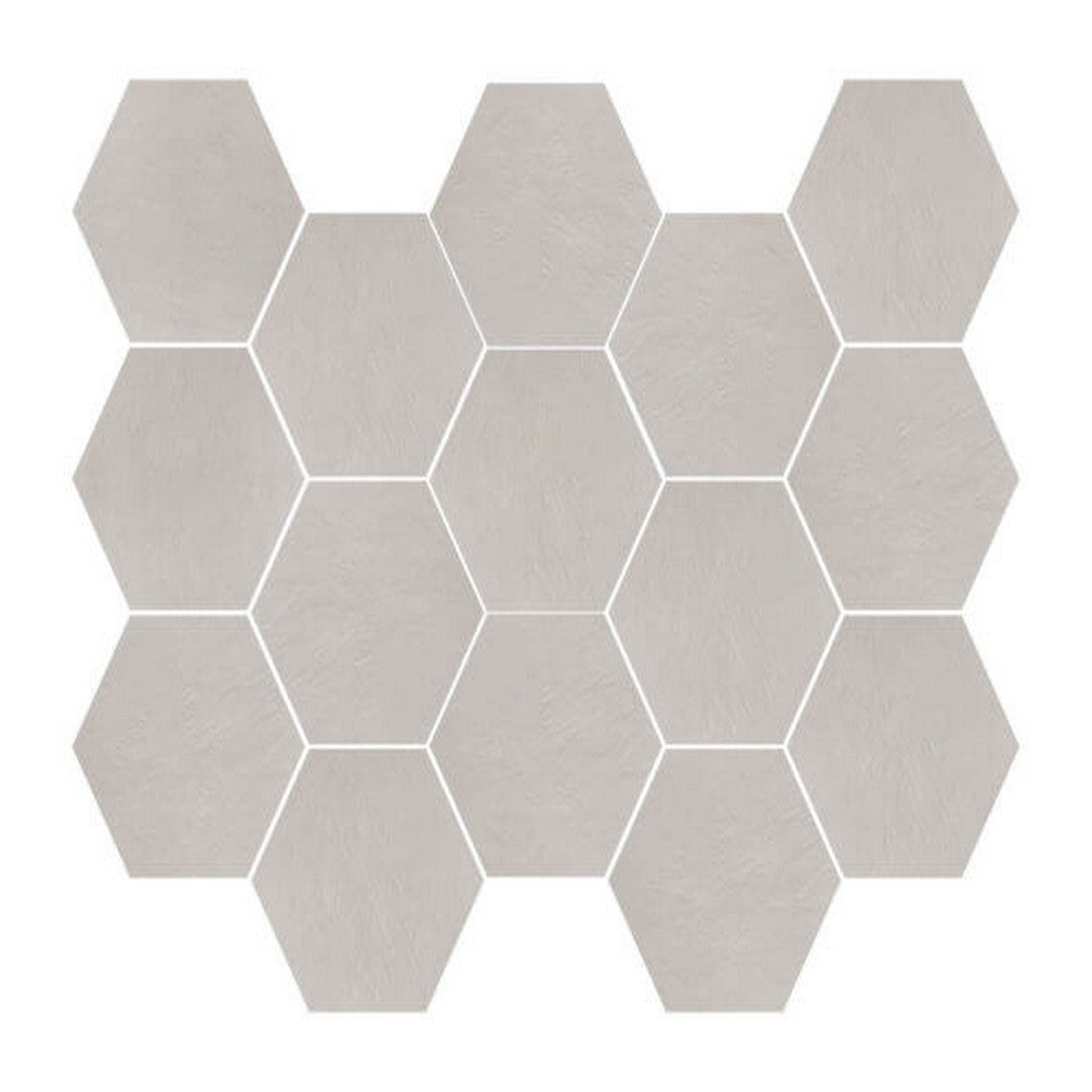 Happy Floors Newton 10" x 14" Interlocking Semi-Polished Porcelain Hexagon Mosaic