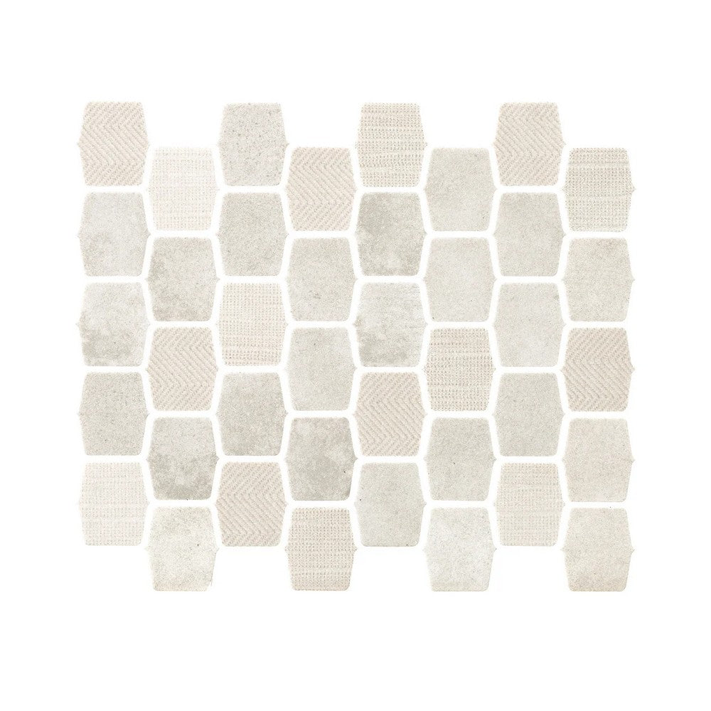 Lungarno Organic Strands 9.8" x 12.11" Pressed Matte Glass 2" Lantern Mosaic