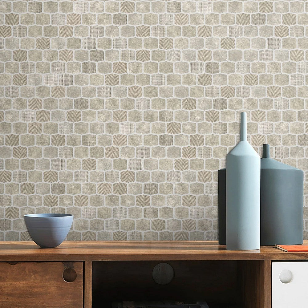 Lungarno-Organic-Strands-9.8-x-12.11-Pressed-Matte-Glass-2-Lantern-Mosaic-Grey-2in-Lantern