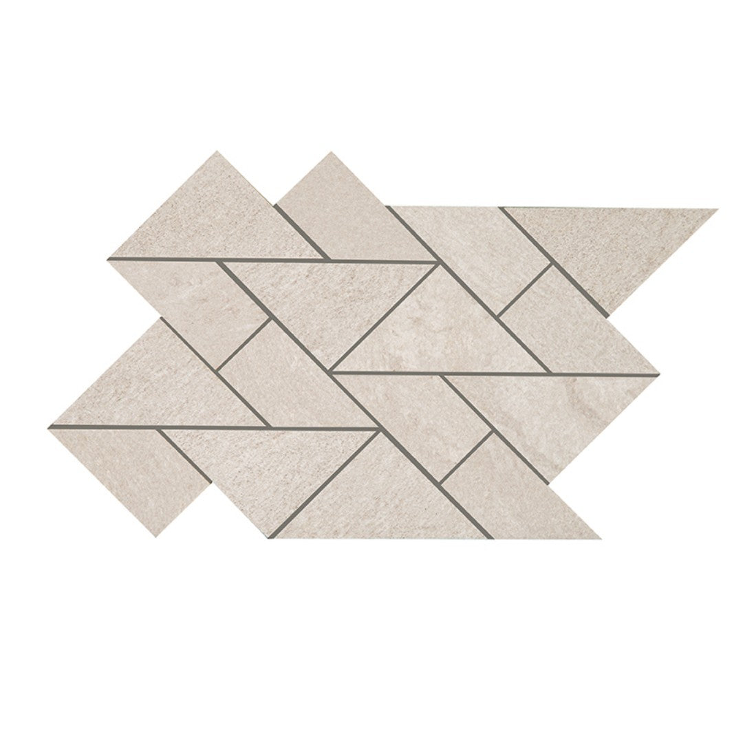 Crossville Owen Stone 8.55" x 14.65" Leathered Porcelain Multi Shape Mosaic