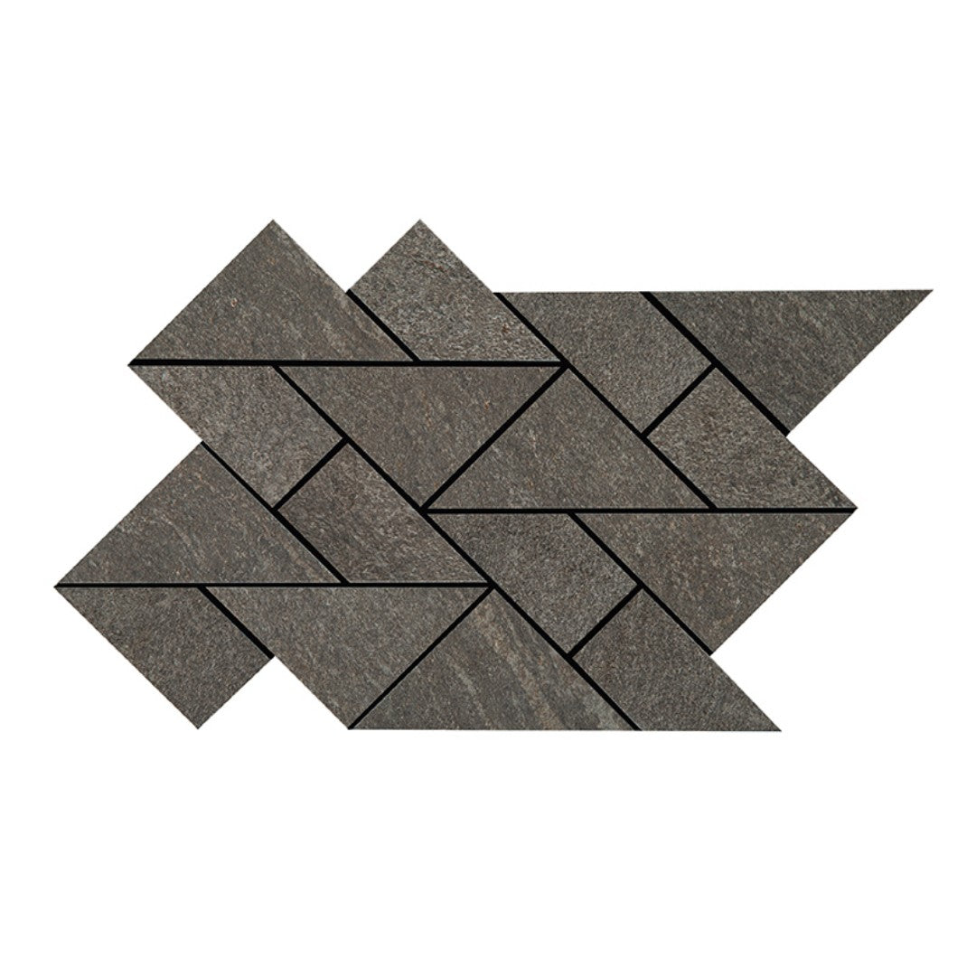 Crossville Owen Stone 8.55" x 14.65" Leathered Porcelain Multi Shape Mosaic