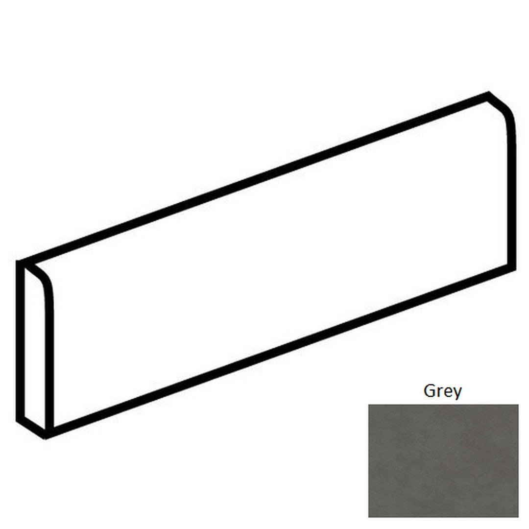 Daltile-Bee-Hive-3-x-12-Matte-Porcelain-Floor-Bullnose-Grey