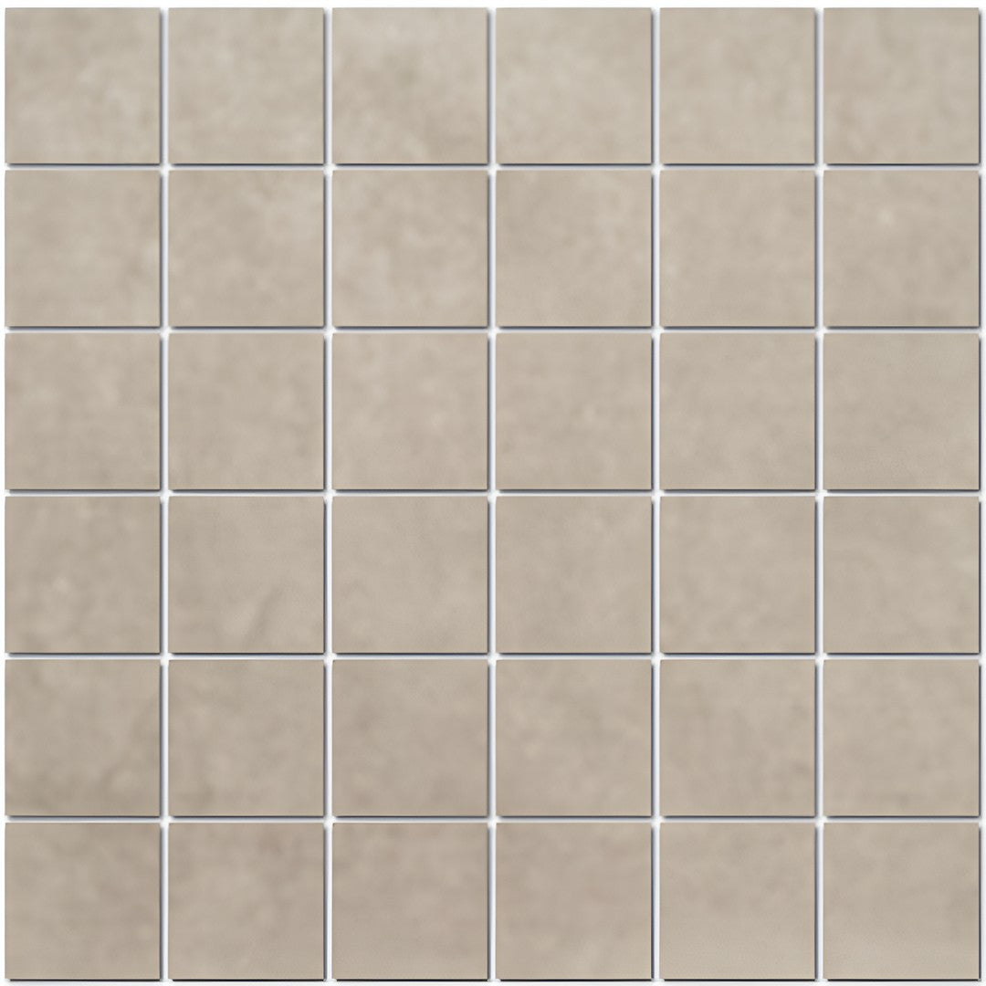 Tesoro Fusion Fabric 12" x 12" Pressed Matte Porcelain 2" Mosaic