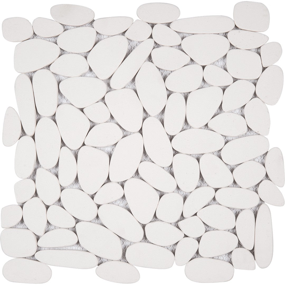 Bati Orient Bali 12" x 12" Sliced Reconstituted Pebble Natural Stone Mosaic