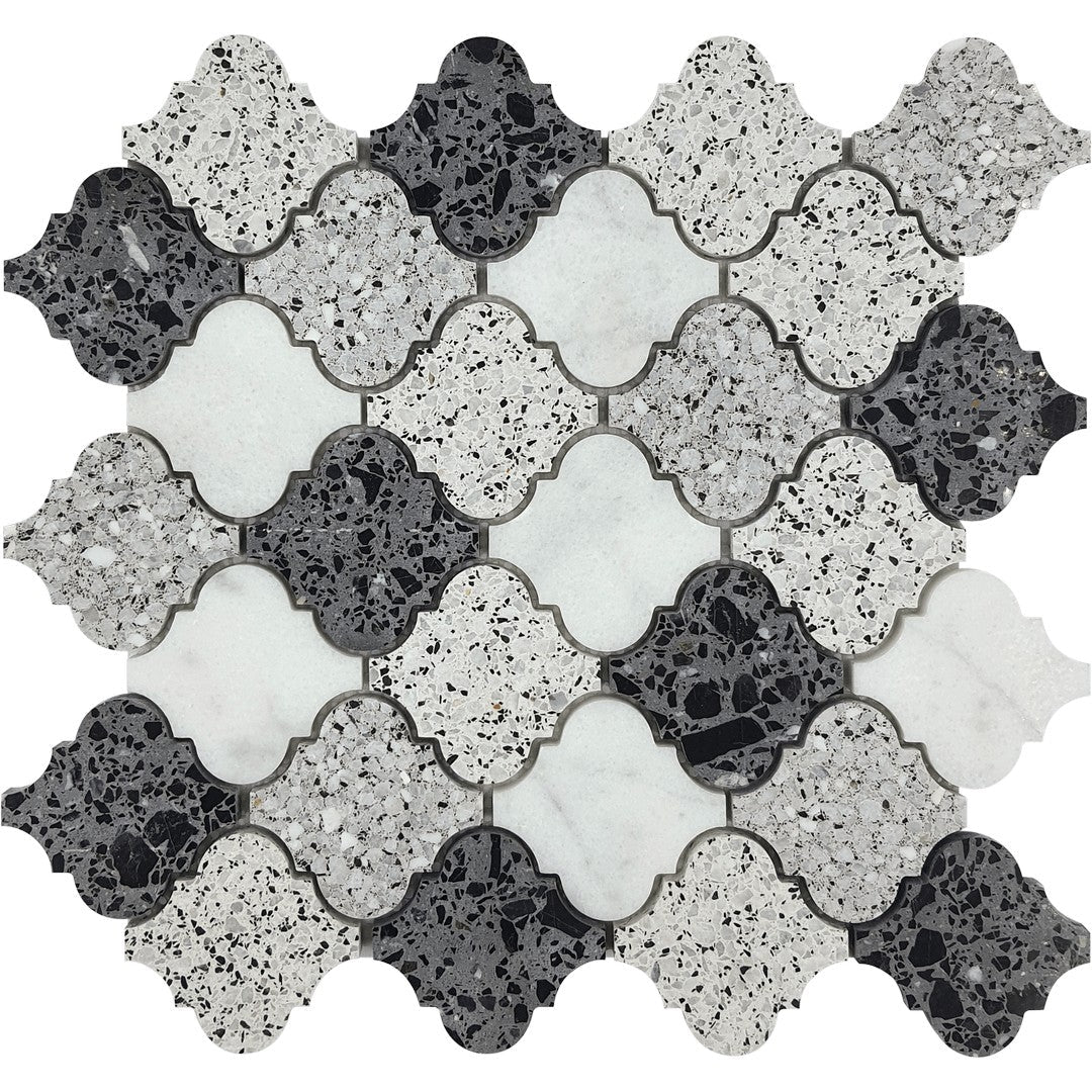 Bati Orient Terrazzo 11.8" x 11.8" Lantern Mix Marble Mosaic
