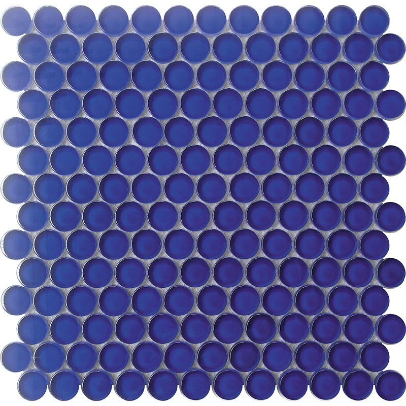 MiR Color Palette 12" x 12" Glossy Glass 1" Round Mosaic