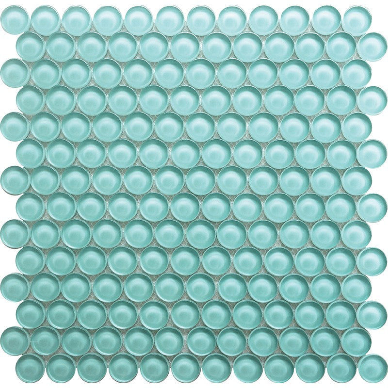 MiR Color Palette 12" x 12" Glossy Glass 1" Round Mosaic