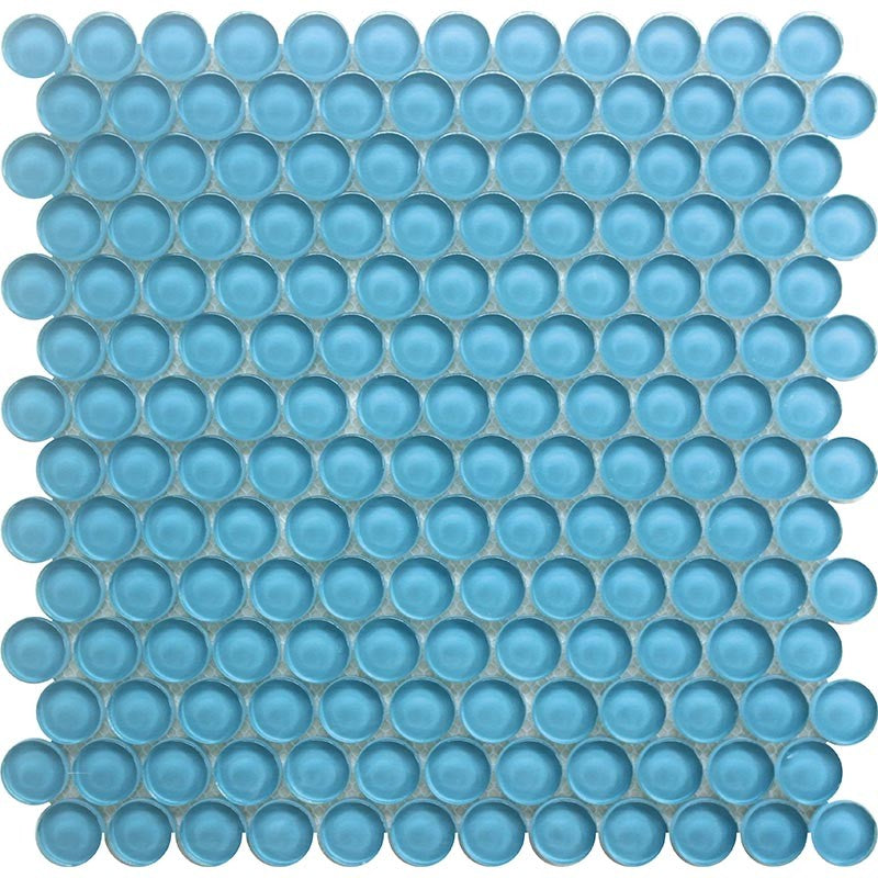 MiR Color Palette 12" x 12" Glossy Glass 1" Round Mosaic