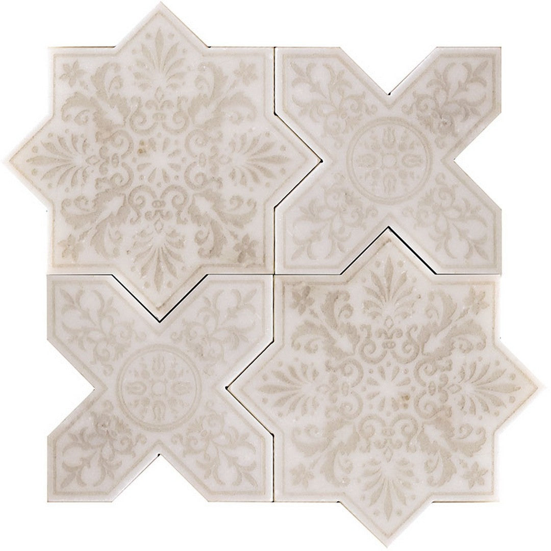 MiR Pantheon 7.25" x 7.25" Textured Natural Stone Decorative Mosaic