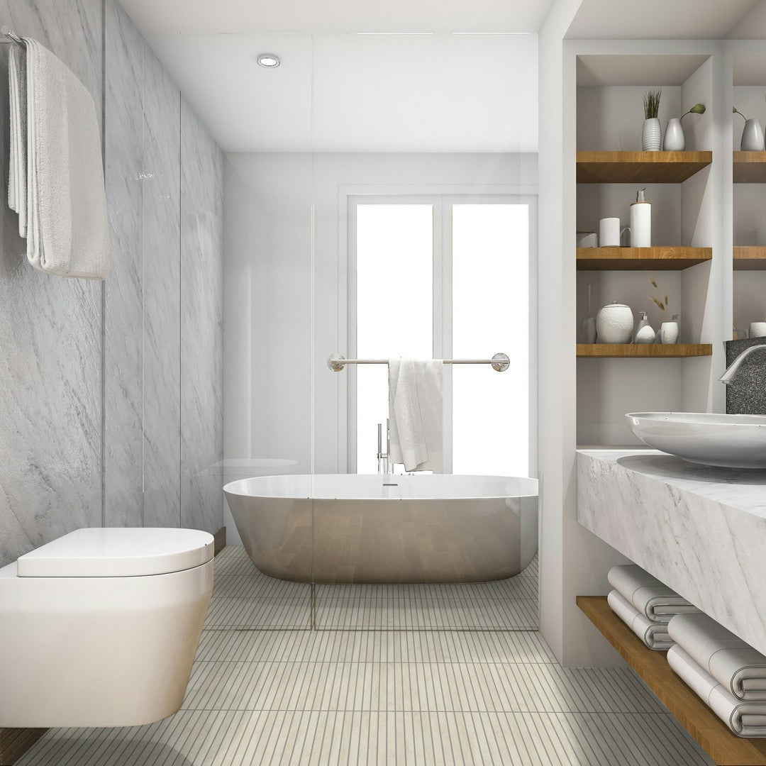 Bedrosians-Tivoli-12-x-12-Matte-Porcelain-1x12-Mosaic-Crema