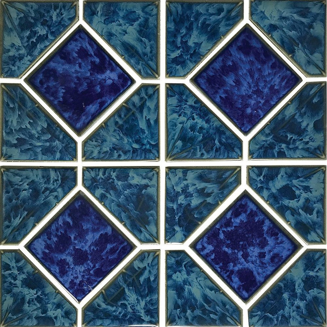 Tesoro Diamond Reflection 12" x 12" Glossy Akron Porcelain Mosaic
