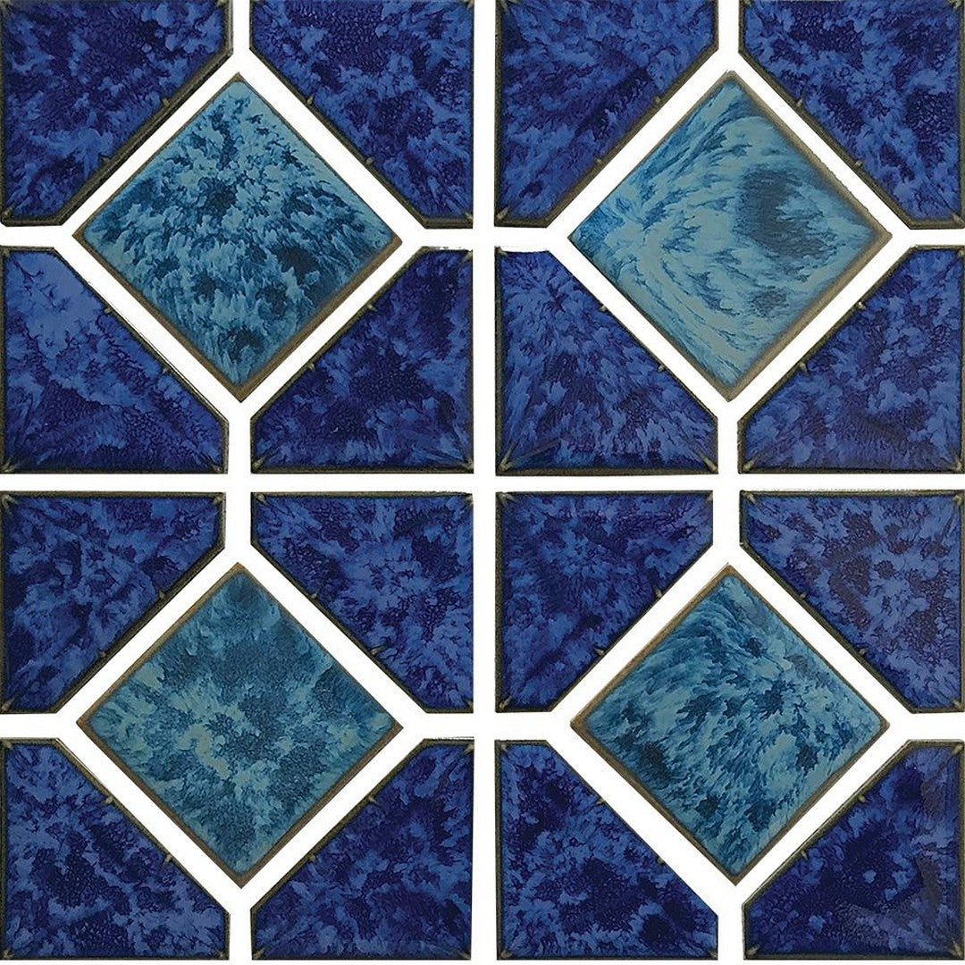Tesoro Diamond Reflection 12" x 12" Glossy Akron Porcelain Mosaic