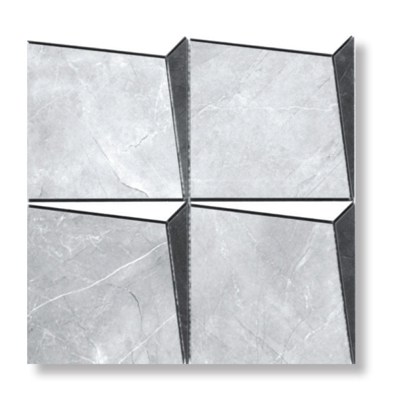 Signature Collection Marmoluna 11.57" x 11.57" Polished 3D Waterjet Porcelain Mosaic