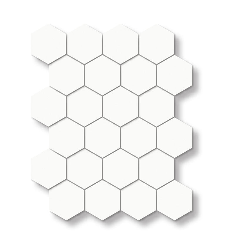 Signature Collection Marmoluna 11.22" x 14.76" Polished 3" Hexagon Porcelain Mosaic
