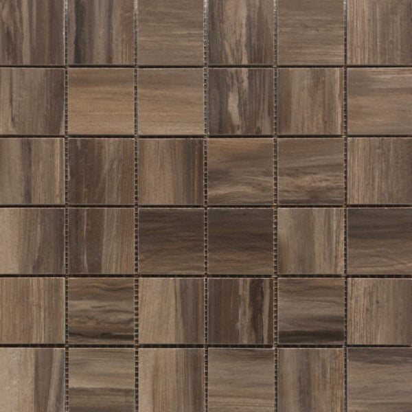 Happy Floors Paint Stone 12" x 12" Natural Porcelain 2" Mosaic