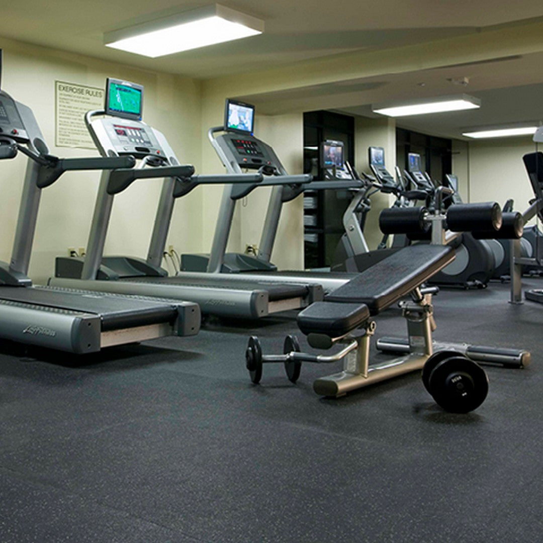 Flexco-Prime-Sports-34.25-x-34.25-Smooth-40%-Chip-Color-Rubber-Interlocking-Tile-4mm-Vanilla