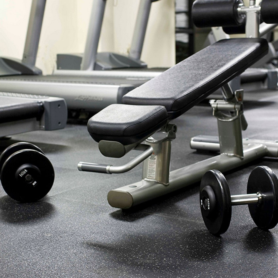 Flexco-Prime-Sports-34.25-x-34.25-Smooth-50%-Chip-Color-Rubber-Interlocking-Tile-6mm-Daffodil