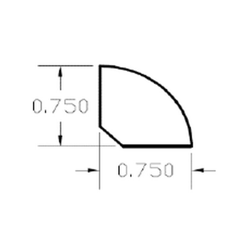 PrimoFlorz Oak 0.75" x 78" Hardwood Quarter Round