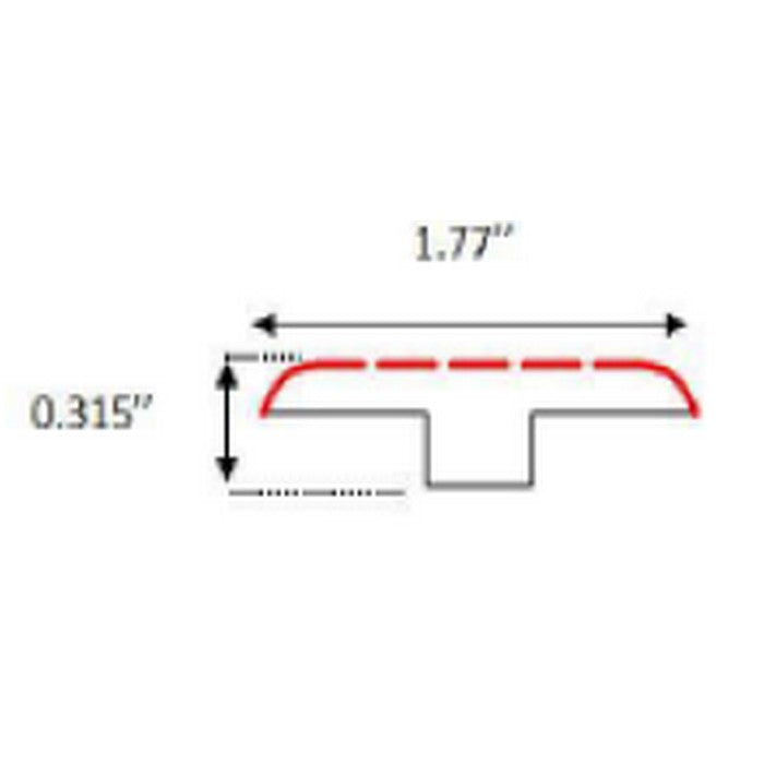 PrimoFlorz Primo 1.77" x 94.5" Laminate T-Molding