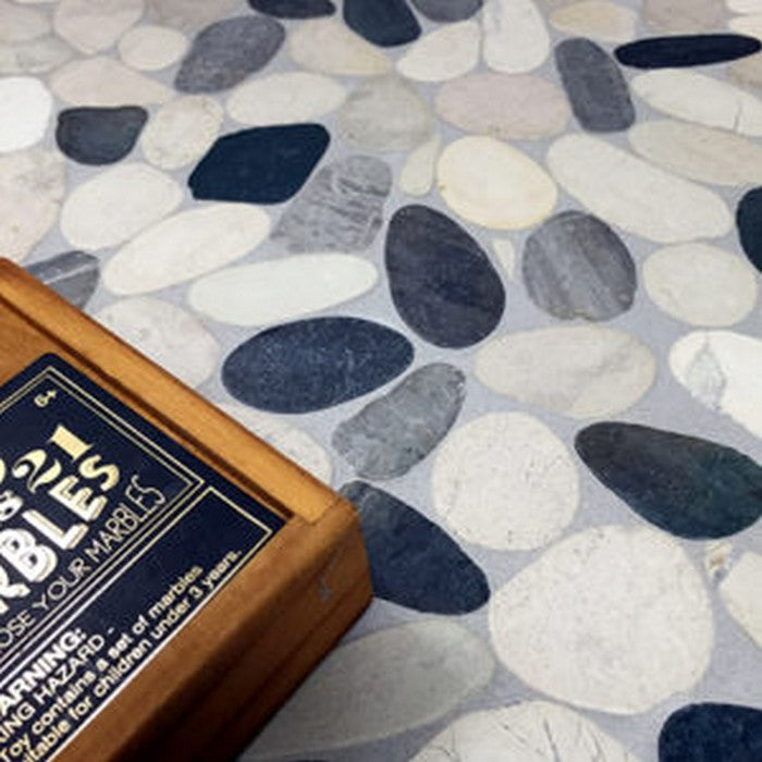 Maniscalco-Stone-Botany-Bay-Pebbles-12-x-12-Sliced-River-Rock-Mosaic-Shadow-Black-Cream