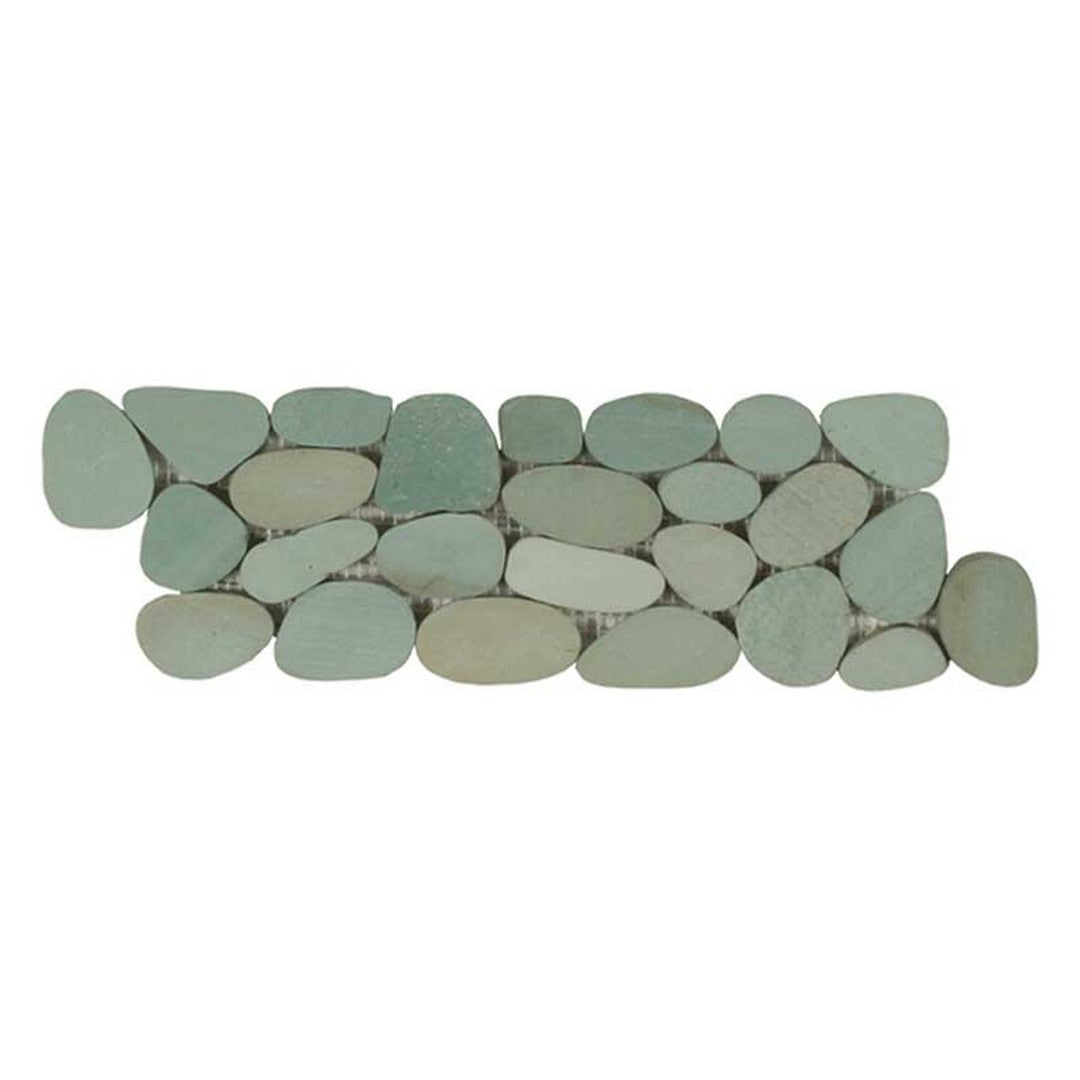 Maniscalco Stone Botany Bay Pebbles 4" x 12" Sliced Border River Rock Tile
