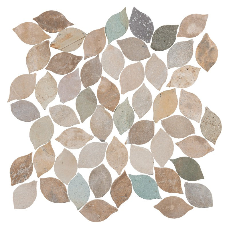 Maniscalco Stone Topiary 12" x 12" Honed Leaves Mosaic