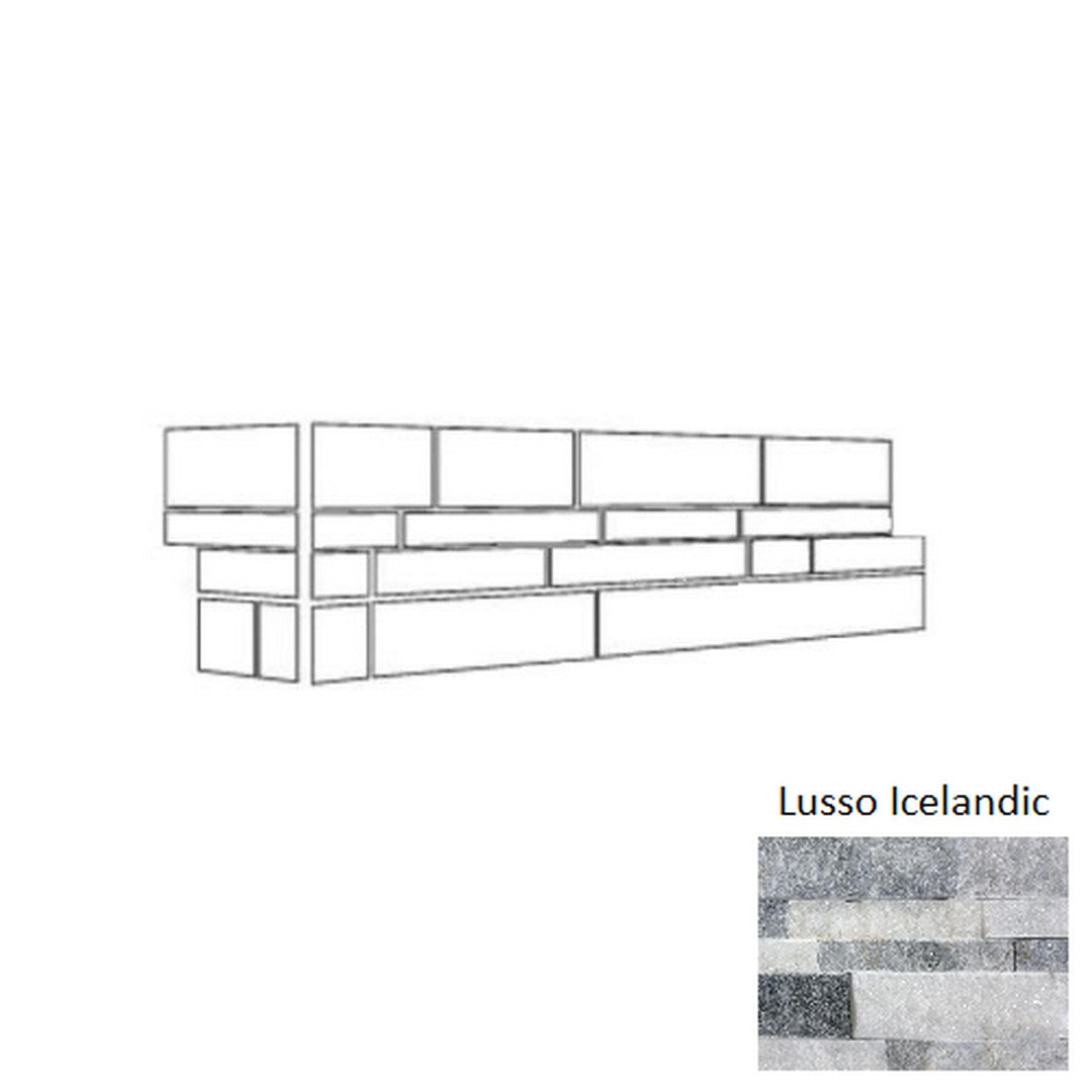 Tesoro Ledgerstone 9.75" x 3" x 7" Textured Natural Stone Corner