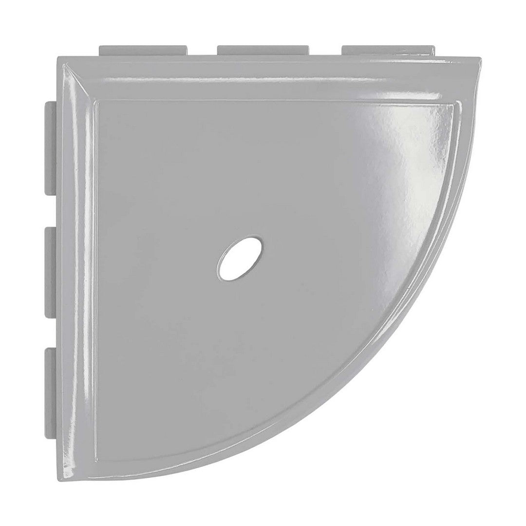 Questech Bath Accessories Metro Lugged 8" Polished Stone Corner Shelf