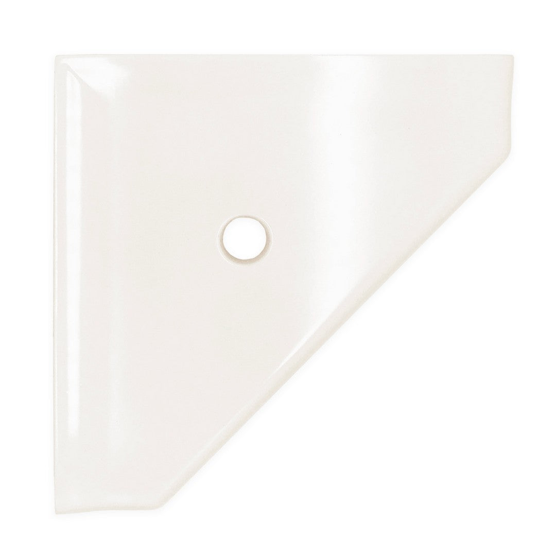 Questech Bath Accessories Geo Retrofit 8" Polished Cast Stone Corner Shelf