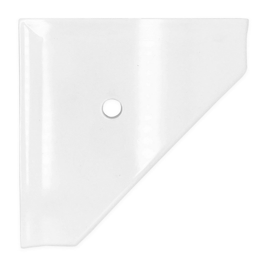 Questech Bath Accessories Geo Retrofit 10" Polished Cast Stone Corner Shelf