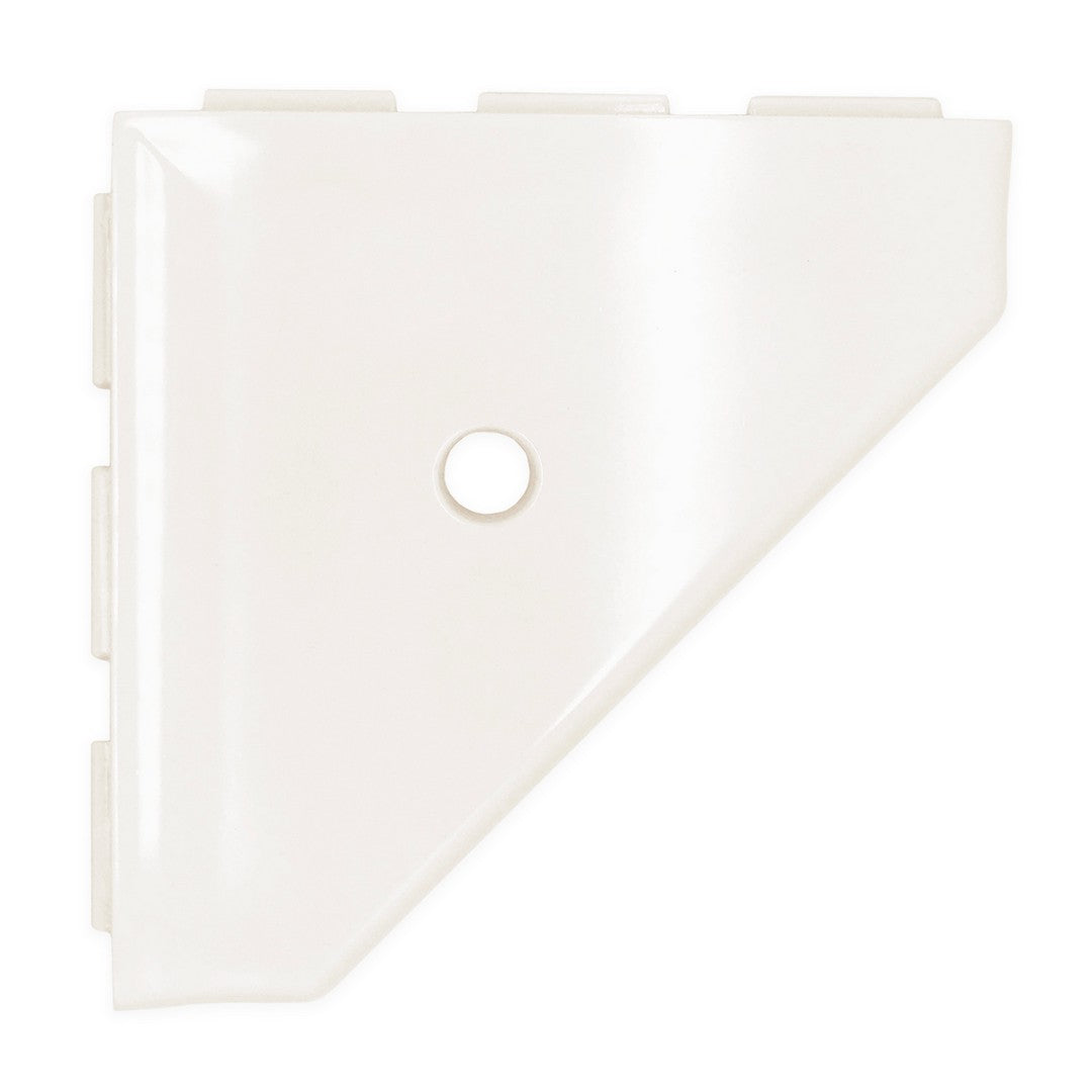 Questech Bath Accessories Geo 8" Polished Cast Stone Corner Shelf