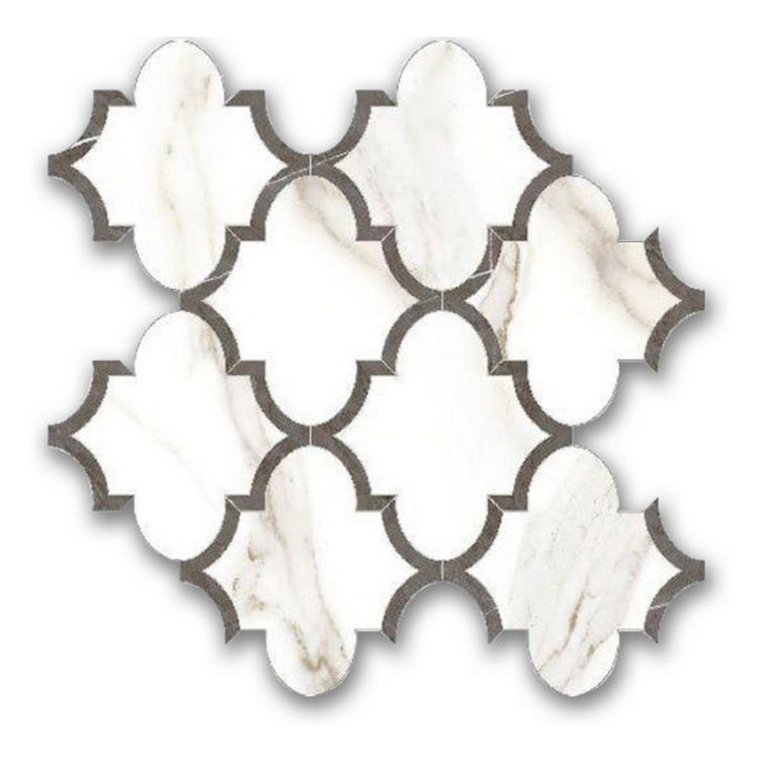 QC Ardor 12" x 12" Rectified Polished Porcelain Arabesque Mosaic