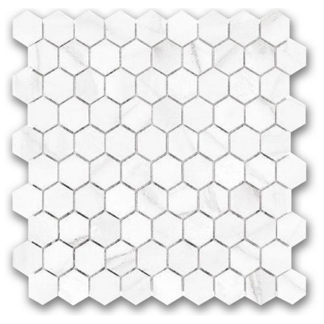 QC Ardor 12" x 12" Rectified Polished Porcelain Hexagon 1" Mosaic