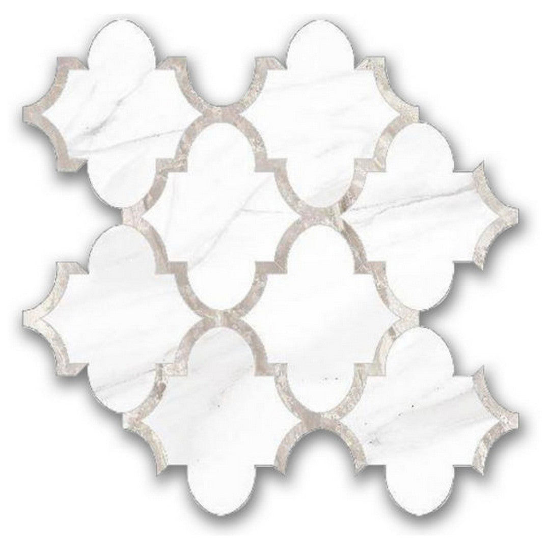 QC Ardor 12" x 12" Rectified Polished Porcelain Arabesque Mosaic