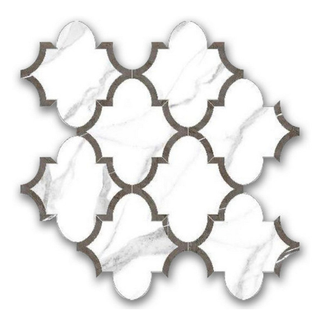 QC Ardor 12" x 12" Rectified Polished Porcelain Arabesque Mosaic