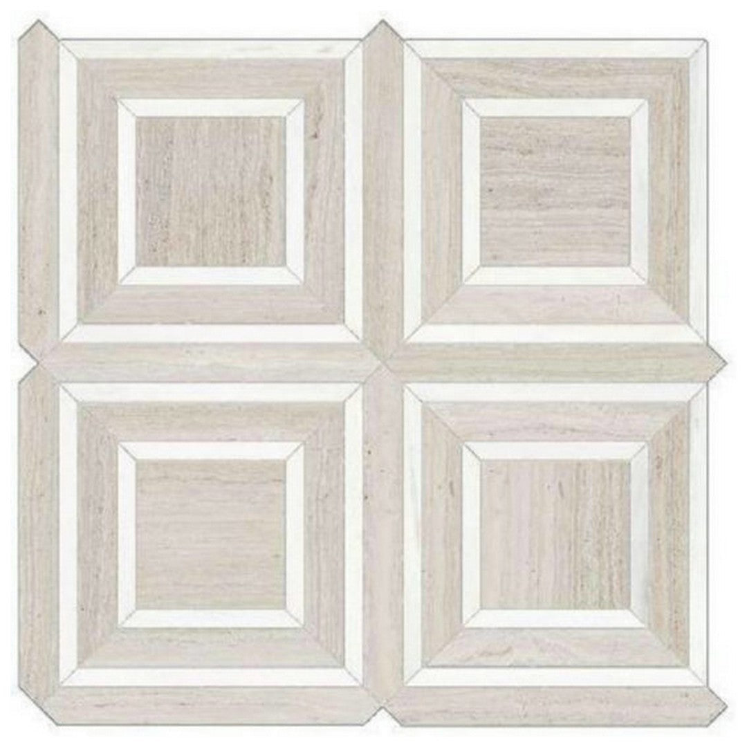 Qualis Ceramica Ardor 12" x 12" Rectified Polished Porcelain Piazza Mosaic