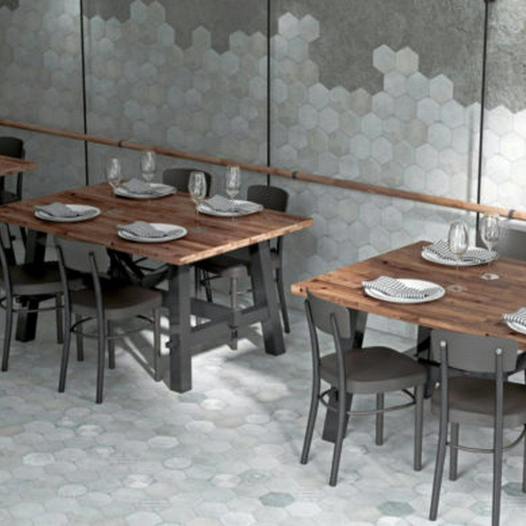 Qualis-Ceramica-Alma-5.5-x-6.3-Matte-Porcelain-Hexagon-Decor-Tile-Grey